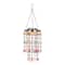 Glitzhome® 18.75" Solar Lighted Hanging Décor with Multicolored Acrylic Jewel Beads